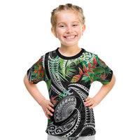 Polynesian Pacific Rugby Tribal Kid T Shirt Tropical Vibe LT9 Black - Polynesian Pride