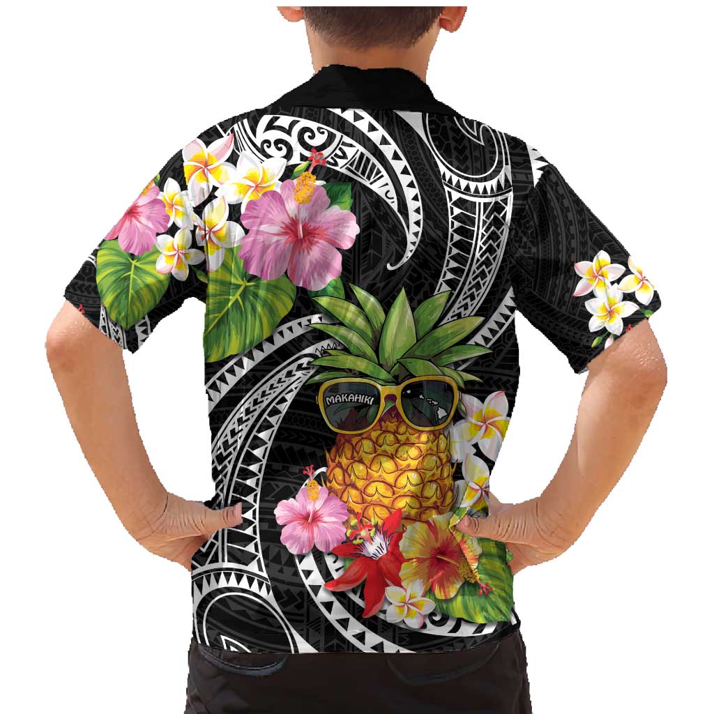Hau'oli Makahiki Hou Family Matching Mermaid Dress and Hawaiian Shirt Aloha Pineapple Tropical Vibe LT9 - Polynesian Pride