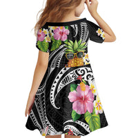 Hau'oli Makahiki Hou Family Matching Puletasi and Hawaiian Shirt Aloha Pineapple Tropical Vibe LT9 - Polynesian Pride