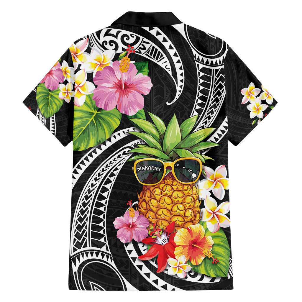 Hau'oli Makahiki Hou Family Matching Summer Maxi Dress and Hawaiian Shirt Aloha Pineapple Tropical Vibe LT9 - Polynesian Pride