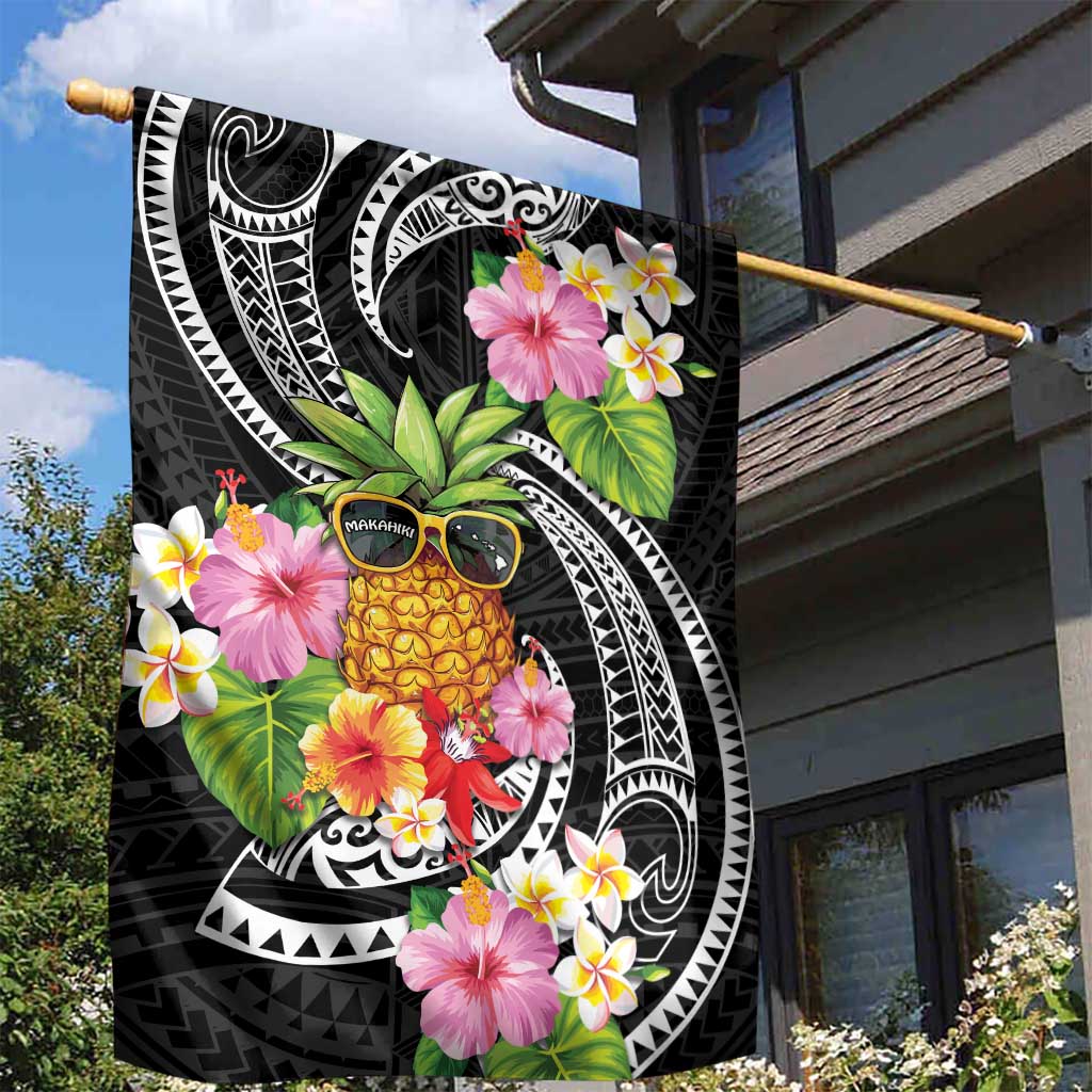 Hau'oli Makahiki Hou Garden Flag Aloha Pineapple Tropical Vibe LT9 - Polynesian Pride