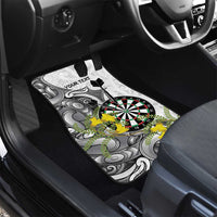 Personalised New Zealand Darts Car Mats Kowhai Floral with Maori Tattoo LT9 - Polynesian Pride