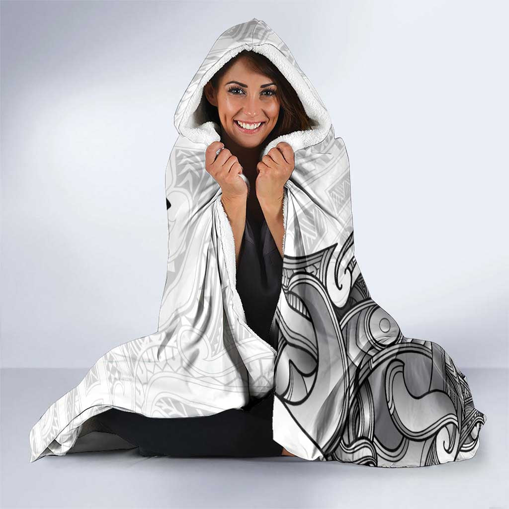 Personalised New Zealand Darts Hooded Blanket Kowhai Floral with Maori Tattoo LT9 - Polynesian Pride