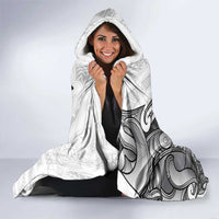 Personalised New Zealand Darts Hooded Blanket Kowhai Floral with Maori Tattoo LT9 - Polynesian Pride