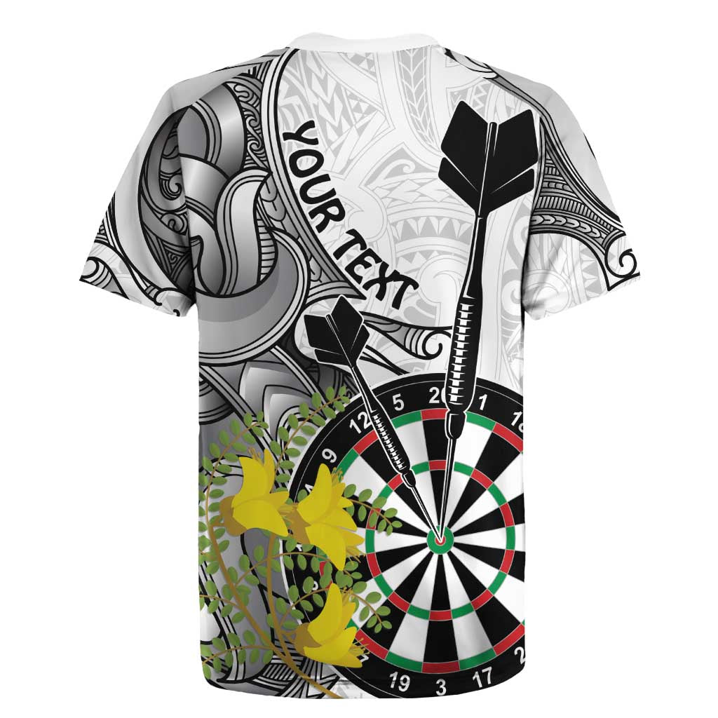 Personalised New Zealand Darts Rugby Jersey Kowhai Floral with Maori Tattoo LT9 - Polynesian Pride