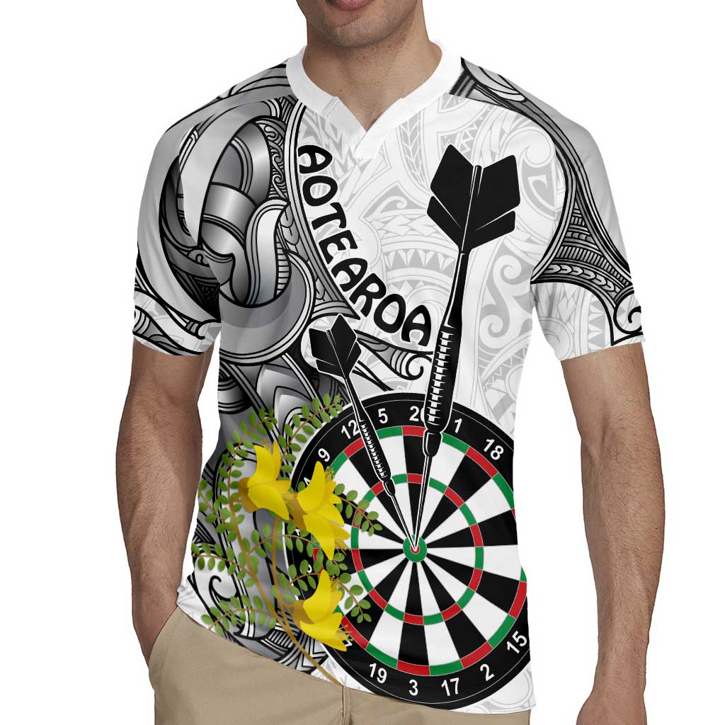 Personalised New Zealand Darts Rugby Jersey Kowhai Floral with Maori Tattoo LT9 - Polynesian Pride