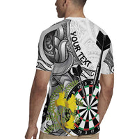 Personalised New Zealand Darts Rugby Jersey Kowhai Floral with Maori Tattoo LT9 - Polynesian Pride