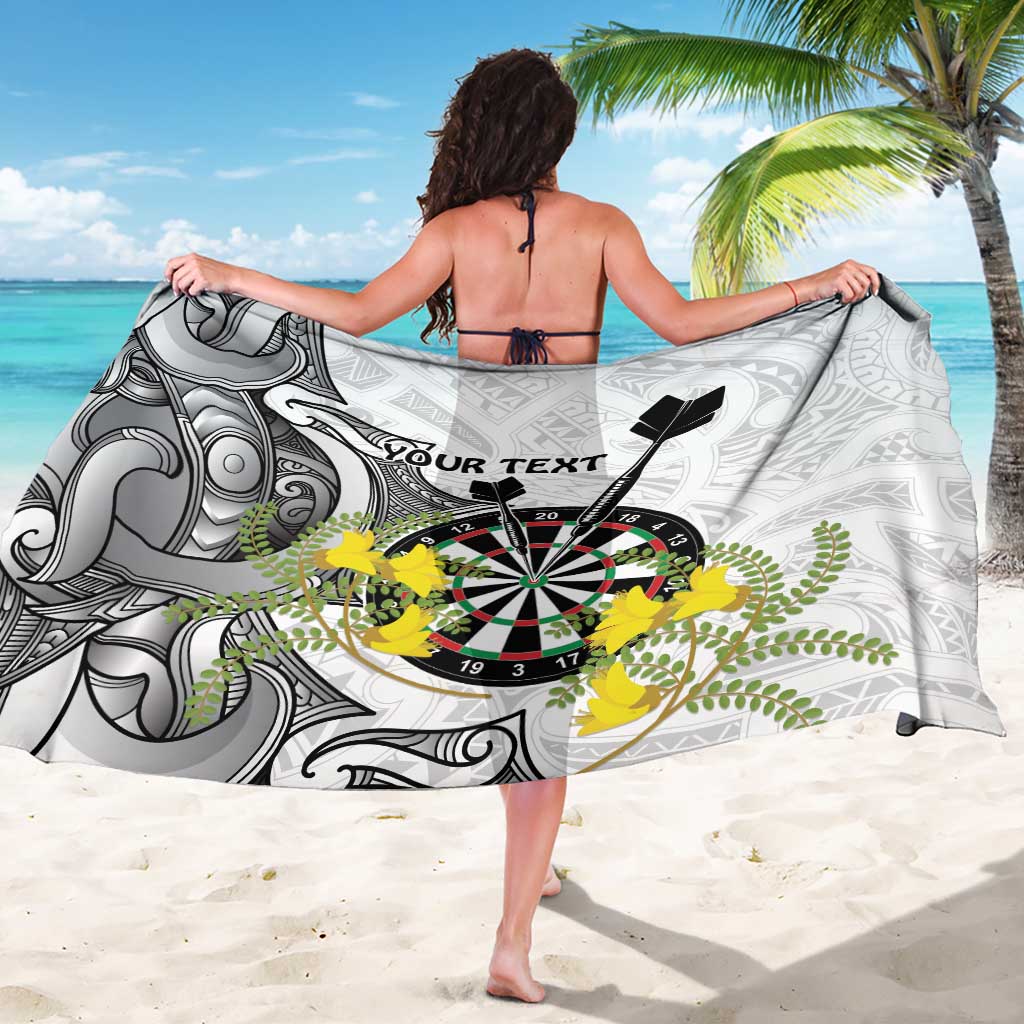 Personalised New Zealand Darts Sarong Kowhai Floral with Maori Tattoo LT9 - Polynesian Pride