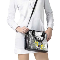 Personalised New Zealand Darts Shoulder Handbag Kowhai Floral with Maori Tattoo LT9 - Polynesian Pride