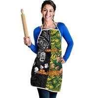 Custom New Zealand vs South Africa Apron Rugby Rivalry Two Nations One Battle