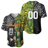 Custom New Zealand vs South Africa Baseball Jersey Rugby Rivalry Two Nations One Battle
