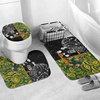 Custom New Zealand vs South Africa Bathroom Set Rugby Rivalry Two Nations One Battle