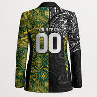 Custom New Zealand vs South Africa Blazer Rugby Rivalry Two Nations One Battle