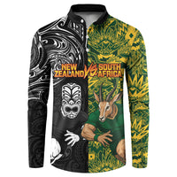 Custom New Zealand vs South Africa Button Sweatshirt Rugby Rivalry Two Nations One Battle