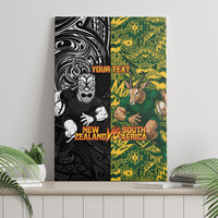Custom New Zealand vs South Africa Canvas Wall Art Rugby Rivalry Two Nations One Battle
