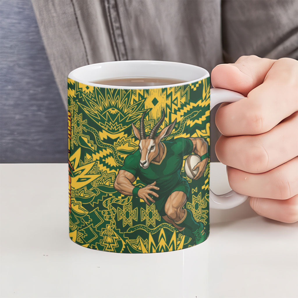New Zealand vs South Africa Ceramic Mug Rugby Rivalry Two Nations One Battle
