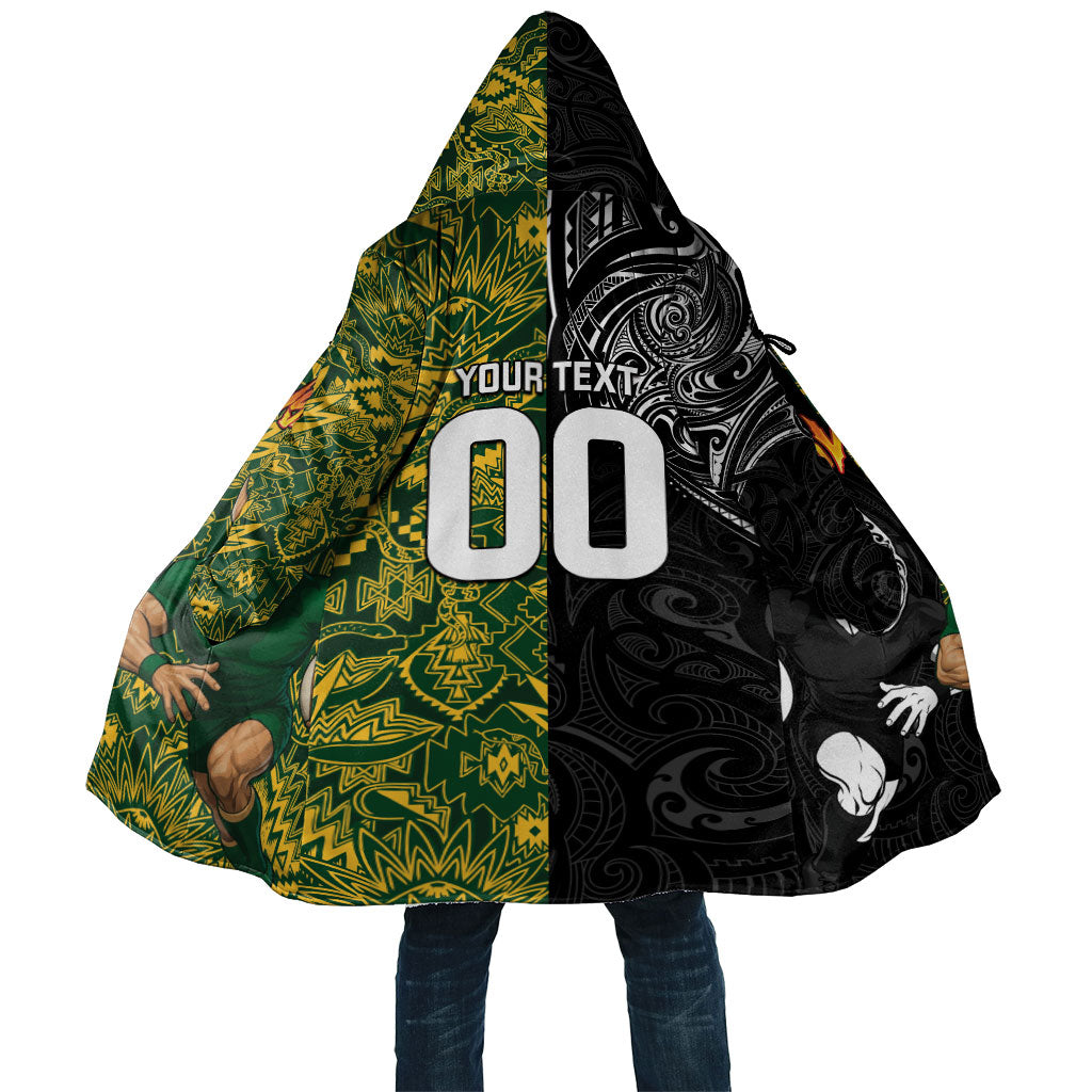 Custom New Zealand vs South Africa Cloak Rugby Rivalry Two Nations One Battle
