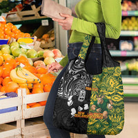 Custom New Zealand vs South Africa Grocery Bag Rugby Rivalry Two Nations One Battle