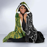 Custom New Zealand vs South Africa Hooded Blanket Rugby Rivalry Two Nations One Battle