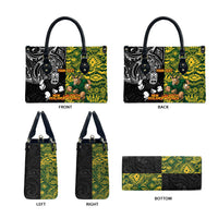 Custom New Zealand vs South Africa Leather Bag Rugby Rivalry Two Nations One Battle