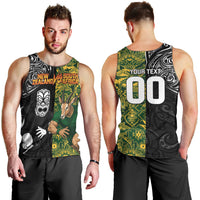 Custom New Zealand vs South Africa Men Tank Top Rugby Rivalry Two Nations One Battle