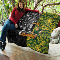 Custom New Zealand vs South Africa Quilt Rugby Rivalry Two Nations One Battle