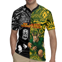 Custom New Zealand vs South Africa Rugby Jersey Rugby Rivalry Two Nations One Battle