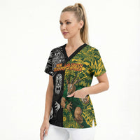 Custom New Zealand vs South Africa Scrub Top Rugby Rivalry Two Nations One Battle