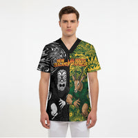 Custom New Zealand vs South Africa Scrub Top Rugby Rivalry Two Nations One Battle