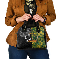 Custom New Zealand vs South Africa Shoulder Handbag Rugby Rivalry Two Nations One Battle