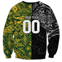 Custom New Zealand vs South Africa Sweatshirt Rugby Rivalry Two Nations One Battle