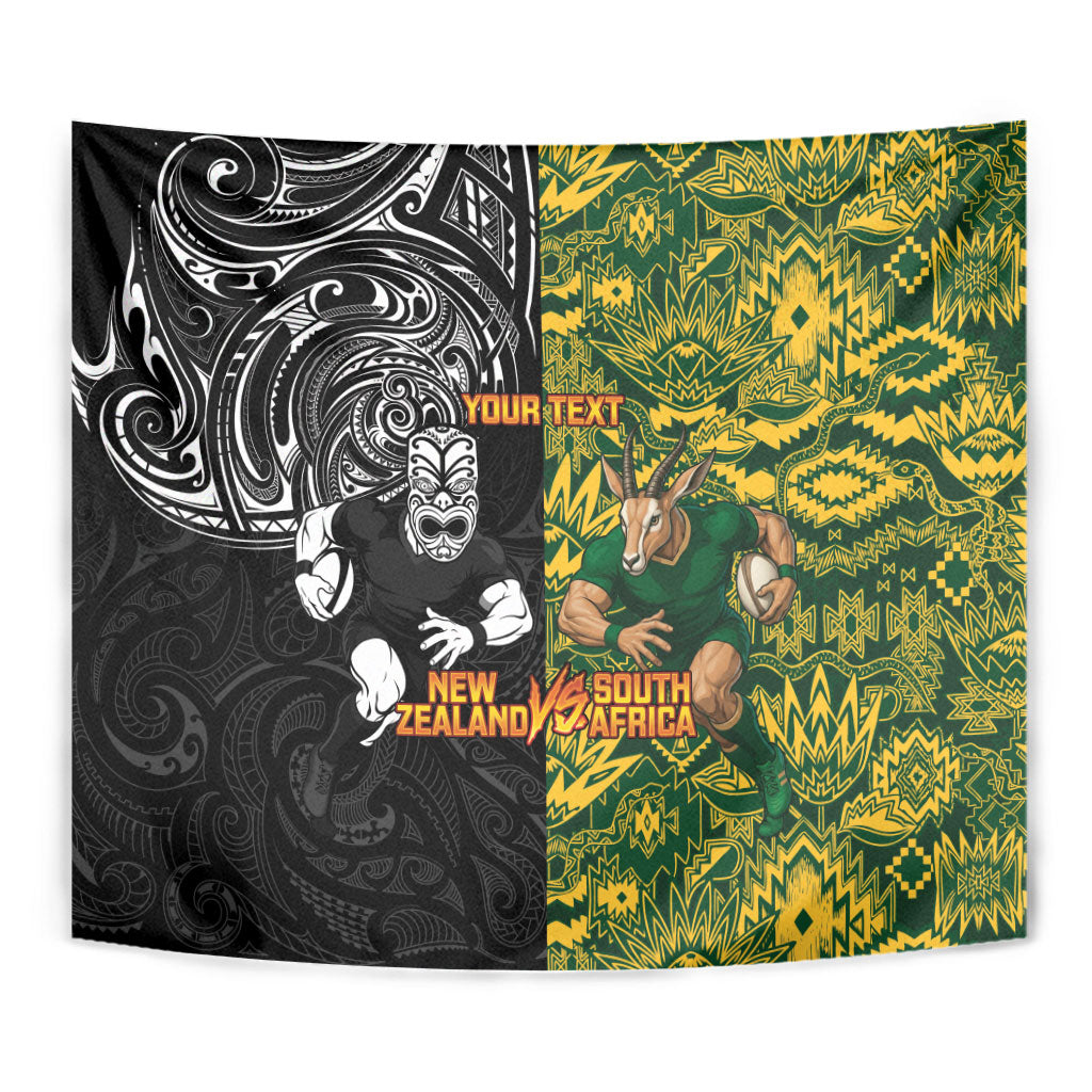 Custom New Zealand vs South Africa Tapestry Rugby Rivalry Two Nations One Battle