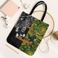 Custom New Zealand vs South Africa Tote Bag Rugby Rivalry Two Nations One Battle