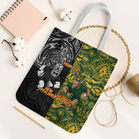 Custom New Zealand vs South Africa Tote Bag Rugby Rivalry Two Nations One Battle