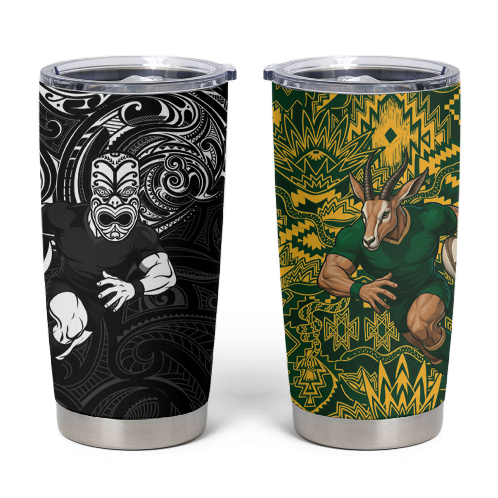 New Zealand vs South Africa Tumbler Cup Rugby Rivalry Two Nations One Battle