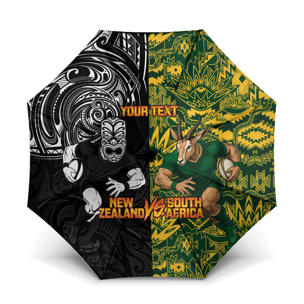 Custom New Zealand vs South Africa Umbrella Rugby Rivalry Two Nations One Battle