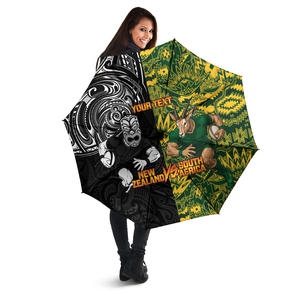 Custom New Zealand vs South Africa Umbrella Rugby Rivalry Two Nations One Battle
