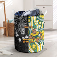 Custom Australia vs New Zealand Laundry Basket Rugby Rivalry Two Nations One Battle