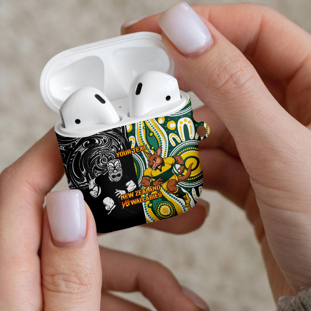 Custom Australia vs New Zealand AirPods Case Rugby Rivalry Two Nations One Battle