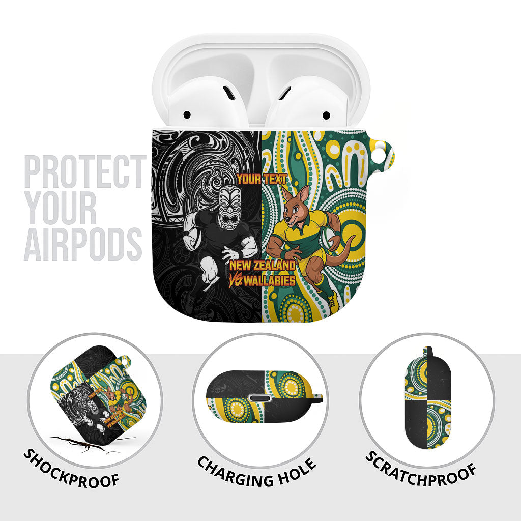 Custom Australia vs New Zealand AirPods Case Rugby Rivalry Two Nations One Battle