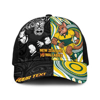Personalised Australia vs New Zealand Baseball Net Cap Rugby Rivalry Two Nations One Battle