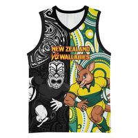 Custom Australia vs New Zealand Basketball Jersey Rugby Rivalry Two Nations One Battle