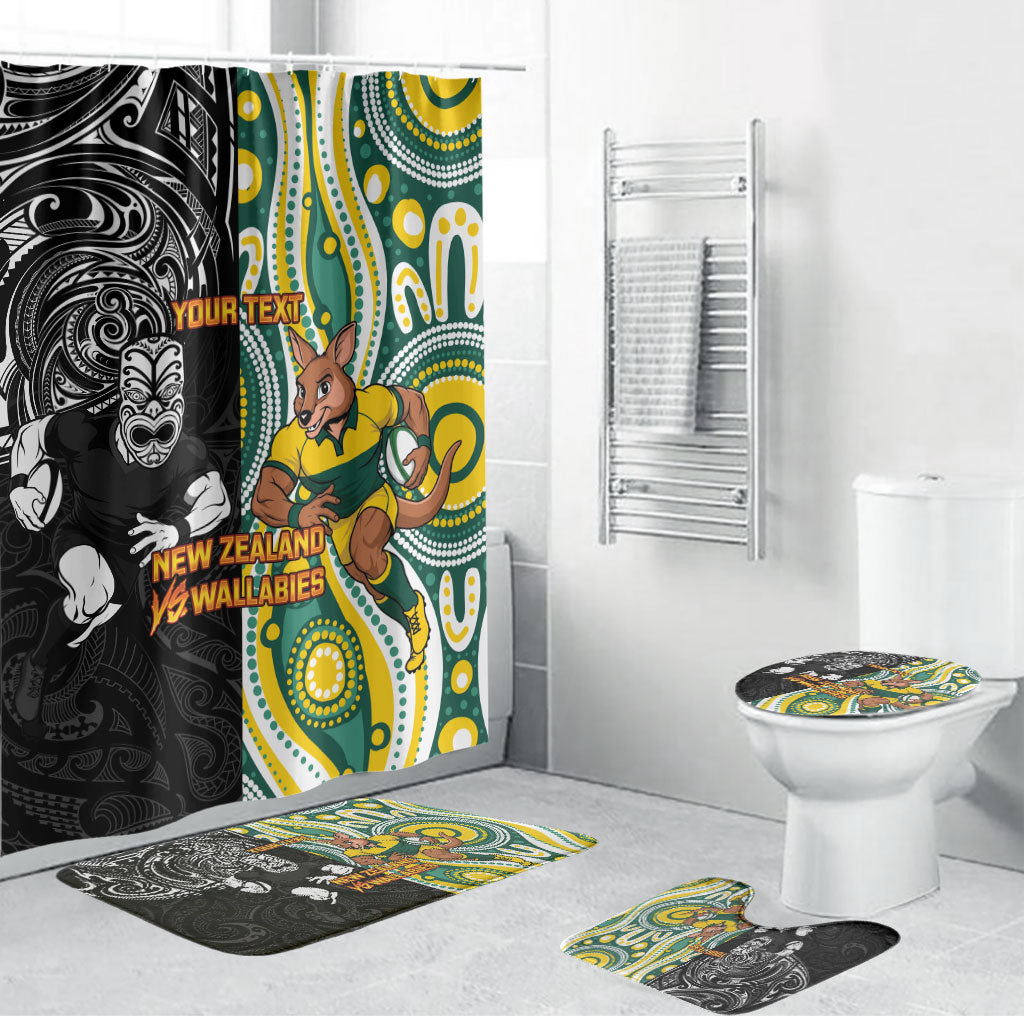 Custom Australia vs New Zealand Bathroom Set Rugby Rivalry Two Nations One Battle