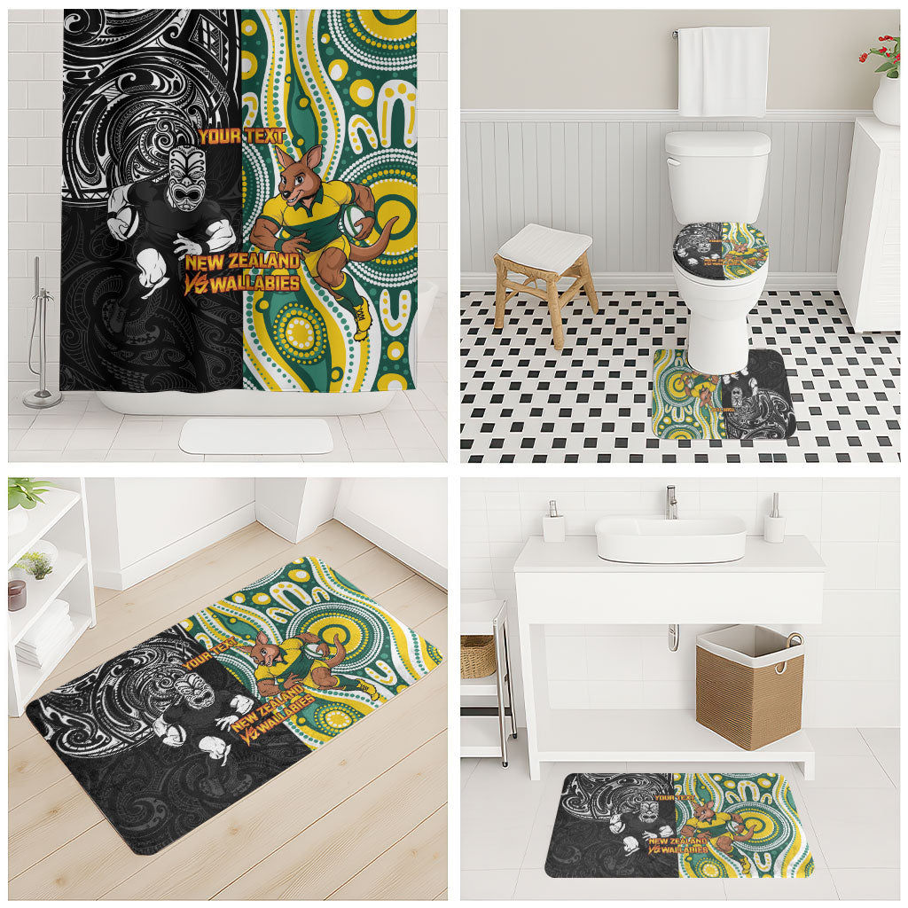 Custom Australia vs New Zealand Bathroom Set Rugby Rivalry Two Nations One Battle