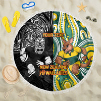 Custom Australia vs New Zealand Beach Blanket Rugby Rivalry Two Nations One Battle