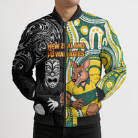 Custom Australia vs New Zealand Bomber Puffer Jacket Rugby Rivalry Two Nations One Battle