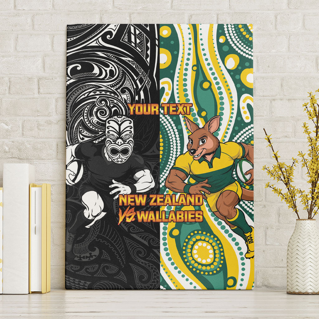 Custom Australia vs New Zealand Canvas Wall Art Rugby Rivalry Two Nations One Battle