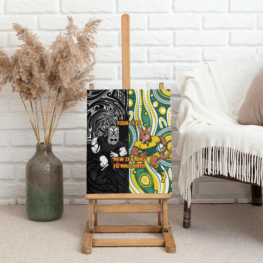 Custom Australia vs New Zealand Canvas Wall Art Rugby Rivalry Two Nations One Battle