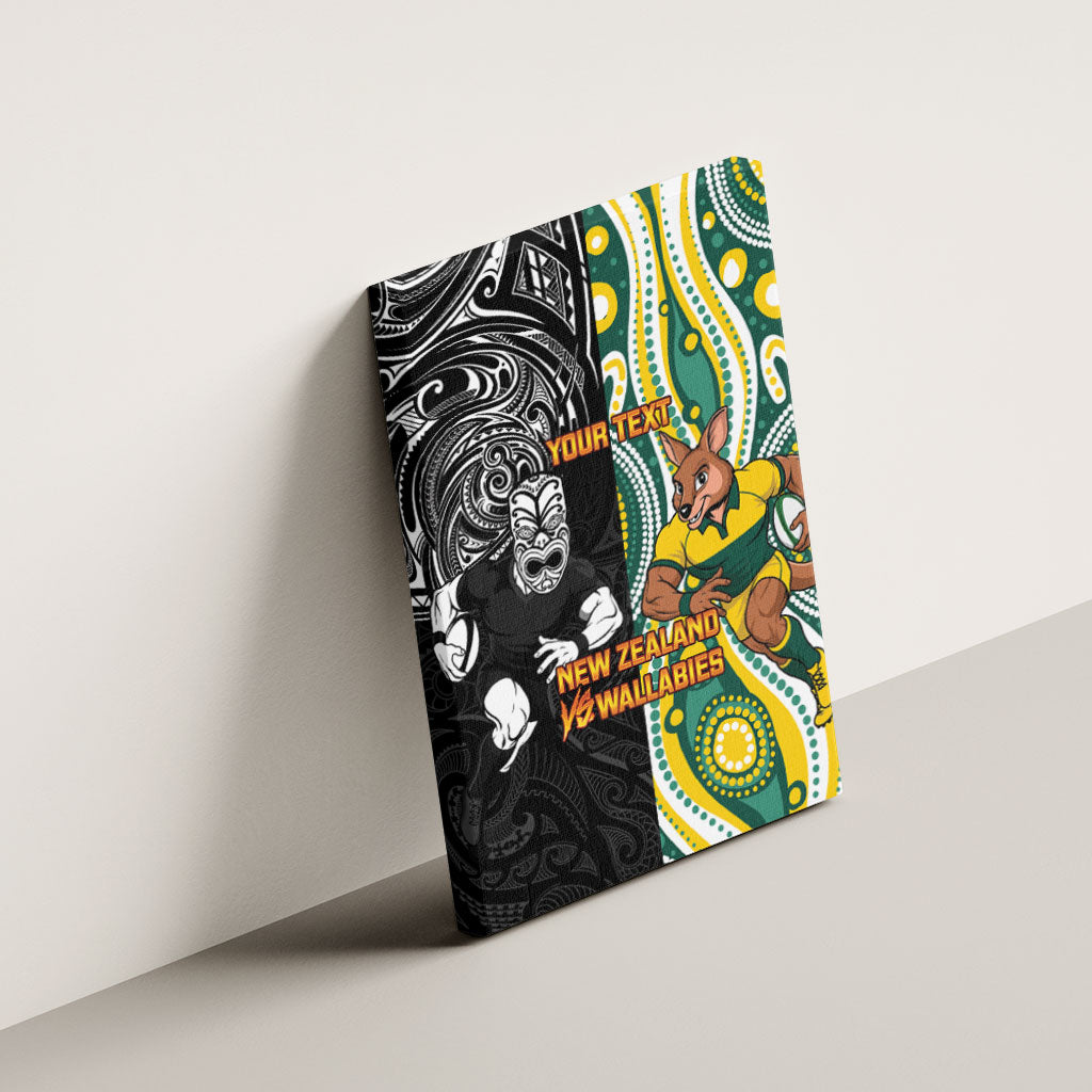 Custom Australia vs New Zealand Canvas Wall Art Rugby Rivalry Two Nations One Battle