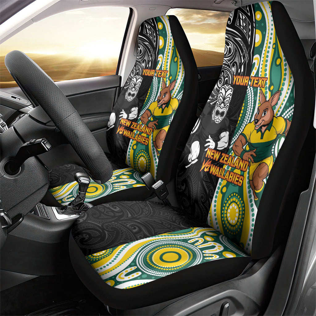 Custom Australia vs New Zealand Car Seat Cover Rugby Rivalry Two Nations One Battle